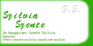 szilvia szente business card